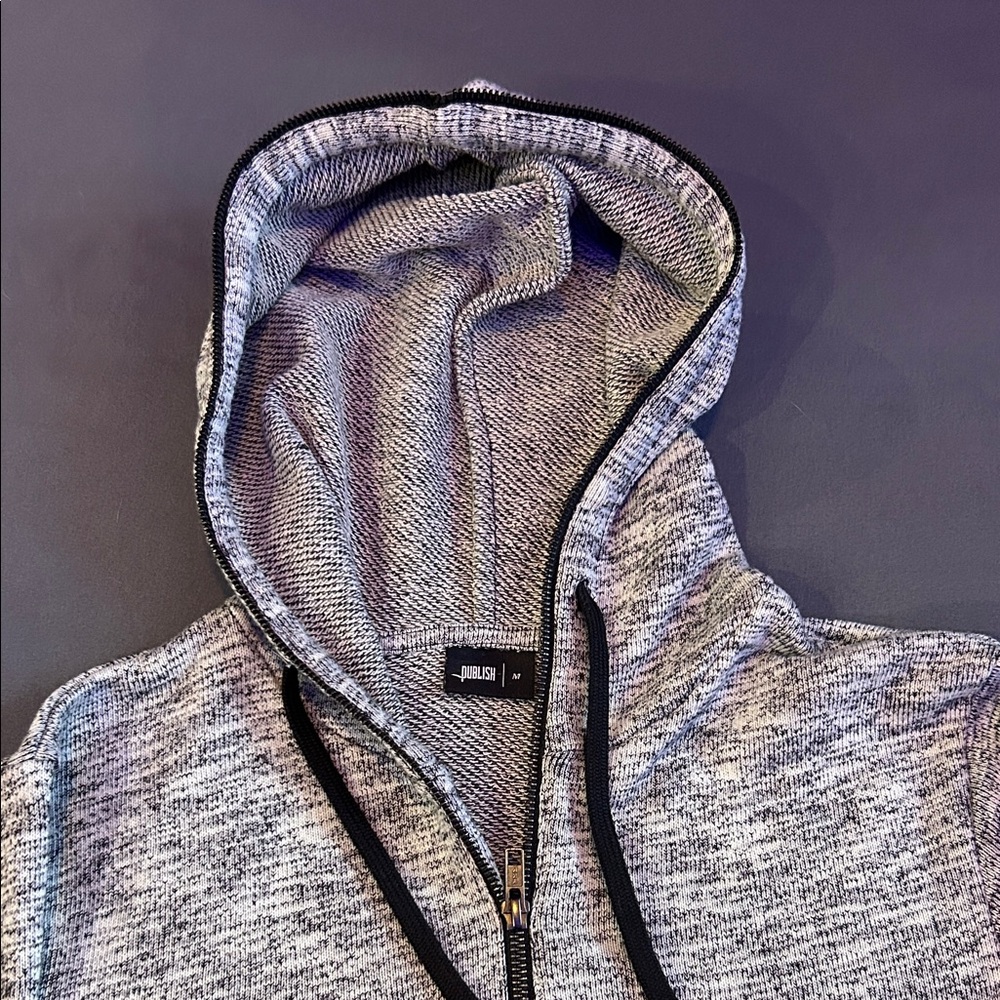 Joules Men's Black and White Zip-Up Sweater